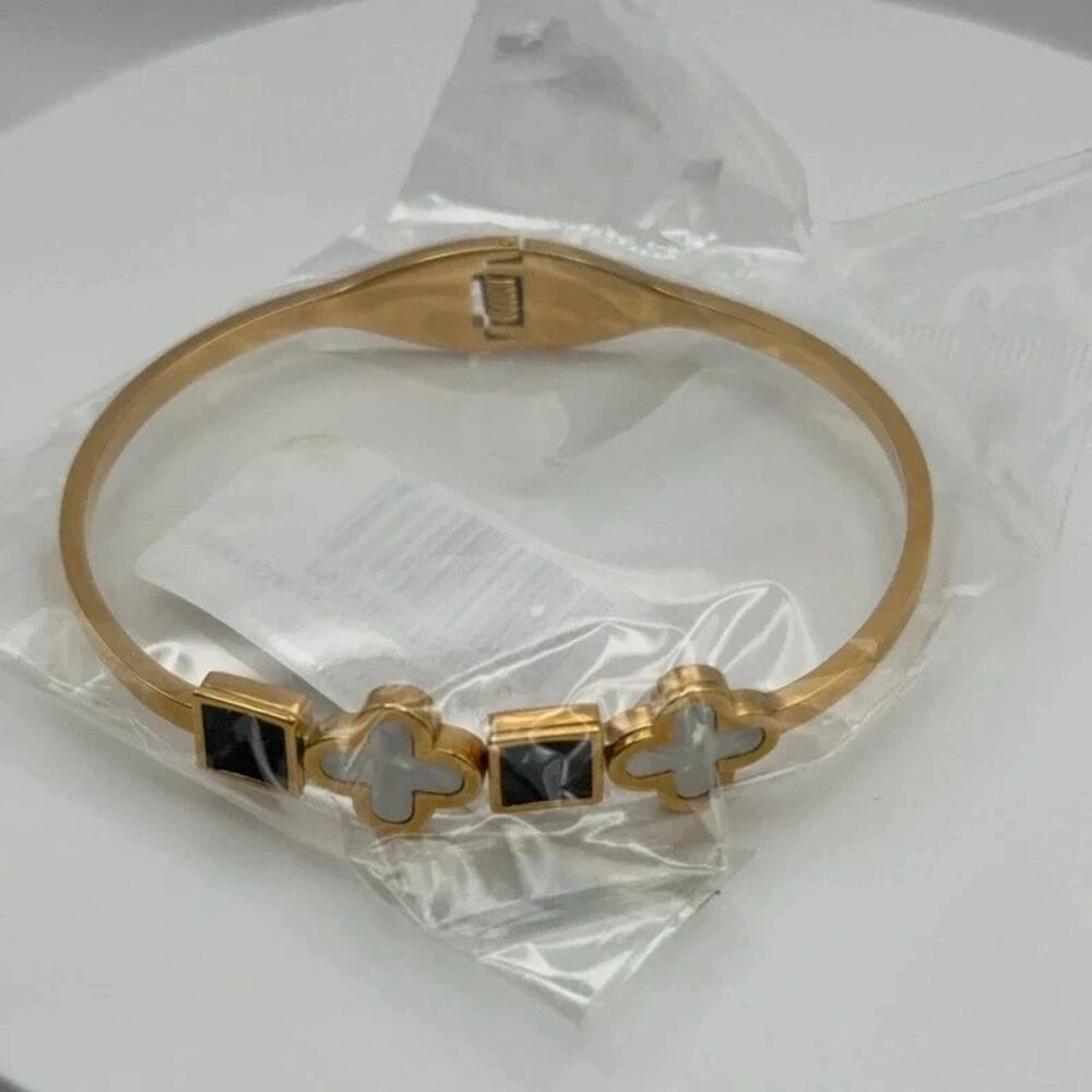 Stainless Steel Clamper Bangle Cuff Bracelet